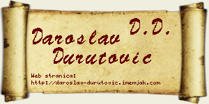 Daroslav Durutović vizit kartica